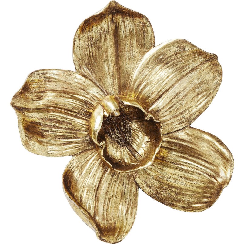 Déco murale Orchidée dorée 44cm Kare Design