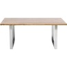 Table Jackie chêne-chromé 160x80