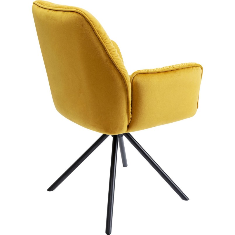 Chaise a./acc. Mila jaune