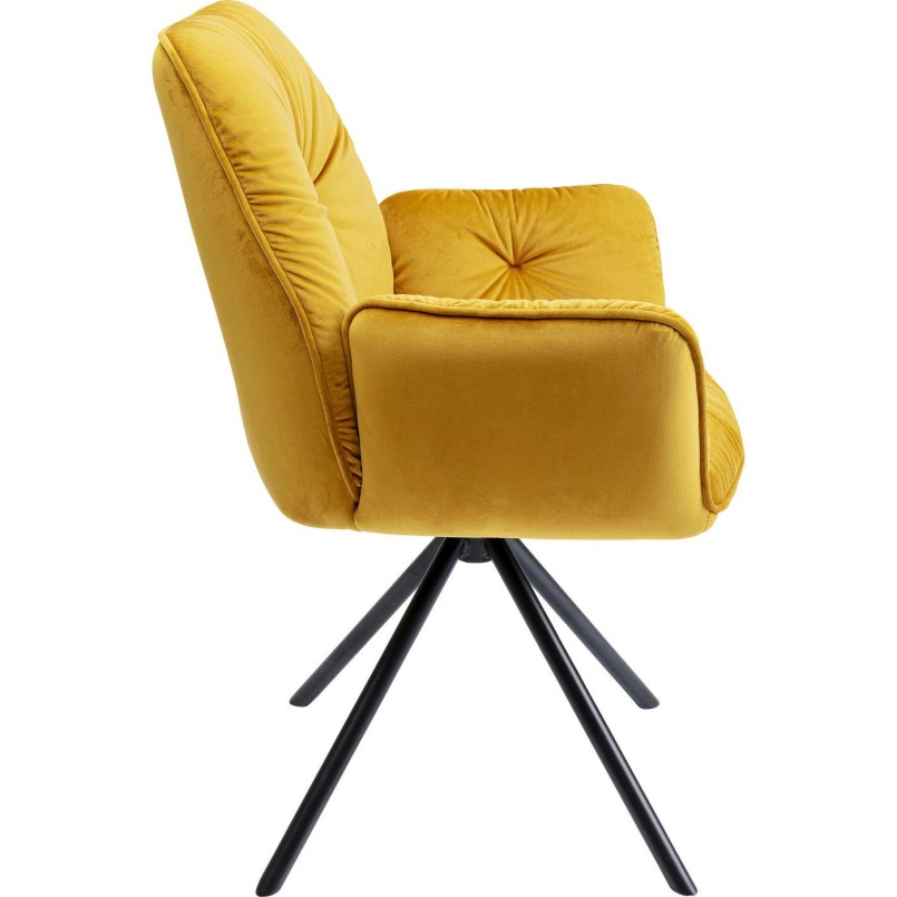 Chaise a./acc. Mila jaune