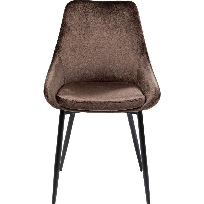 Chaise East Side velours marron Kare Design