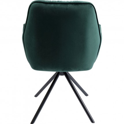 Swivel Chair with armrests Mila Green Kare Design