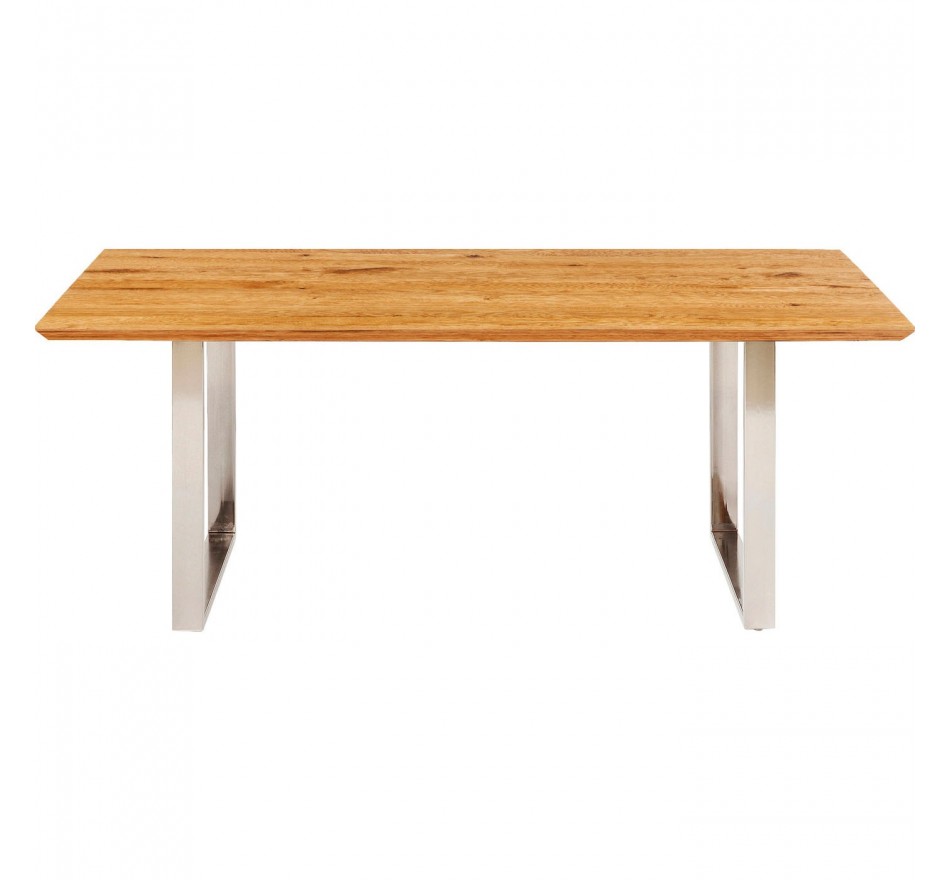 Eettafel Symphony 180x90cm eik chroom Kare Design Eettafel Symphony 180x90cm eik chroom Kare Design
