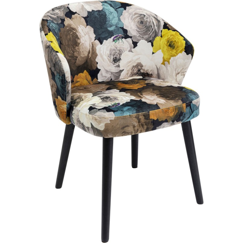 Chaise à./acc. Peony jaune