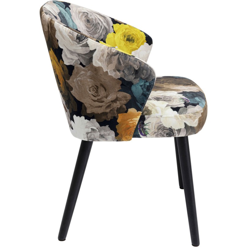Chaise à./acc. Peony jaune