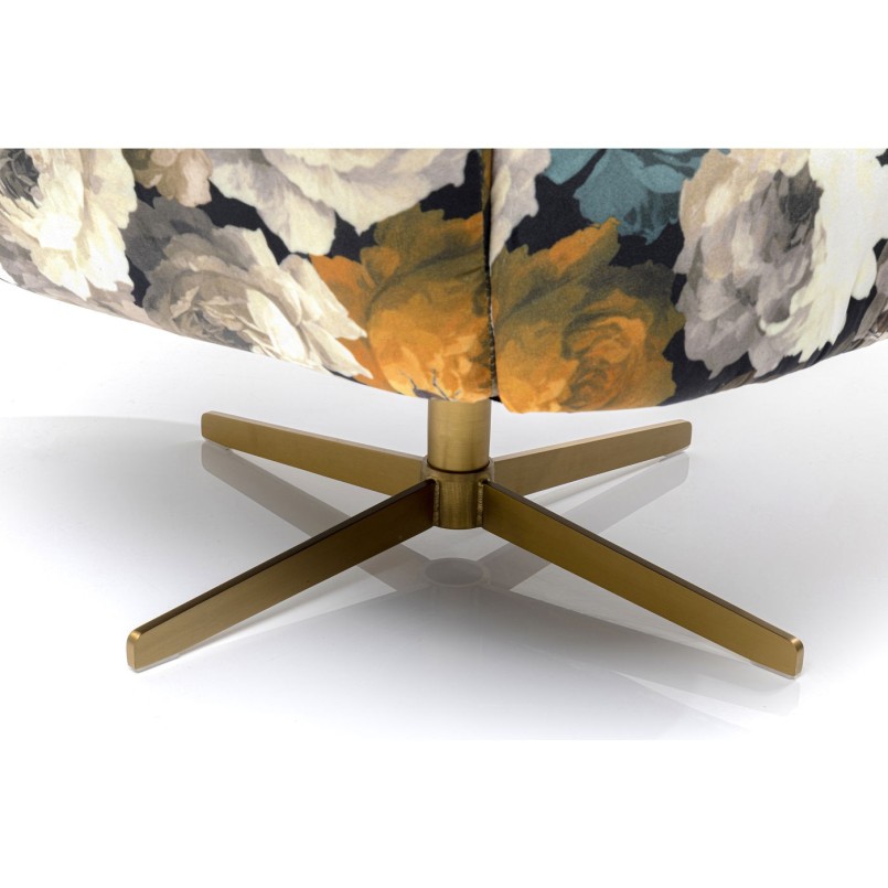 Fauteuil pivotant Peony jaune
