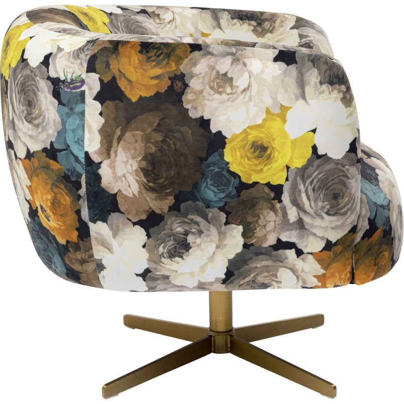 Fauteuil pivotant Peony jaune