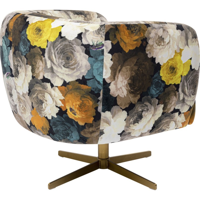 Fauteuil pivotant Peony jaune