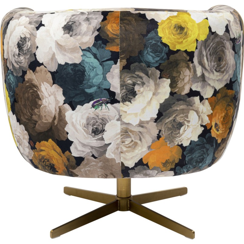 Fauteuil pivotant Peony jaune