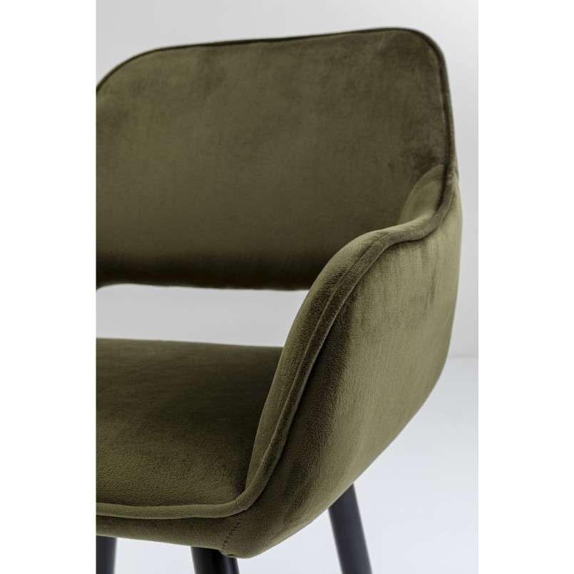 Chaise à./acc.  San Francisco vert foncé