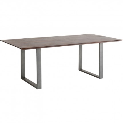 Eettafel Symphony 200x100cm walnoot staal Kare Design