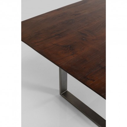 Eettafel Symphony 200x100cm walnoot staal Kare Design