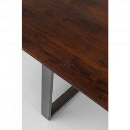 Eettafel Symphony 200x100cm walnoot staal Kare Design