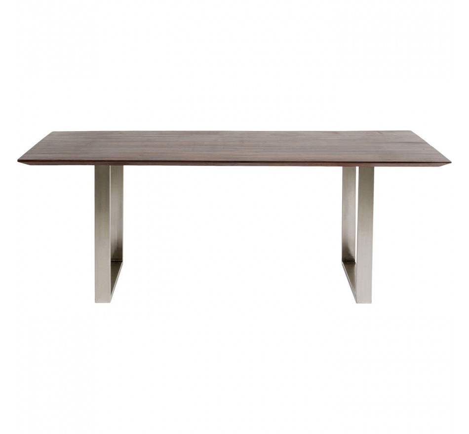 Eettafel Symphony 160x80cm walnoot chroom Kare Design Eettafel Symphony 160x80cm walnoot chroom Kare Design