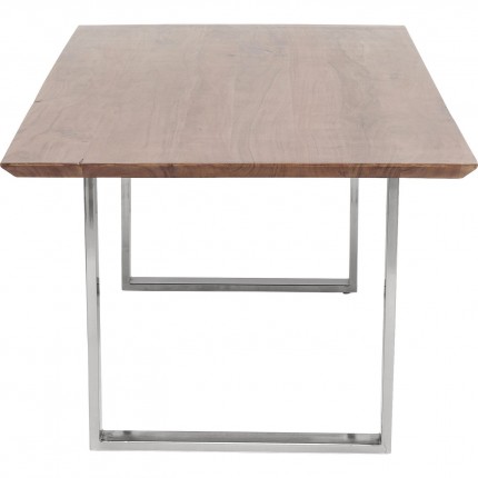 Eettafel Symphony 180x90cm walnoot chroom Kare Design