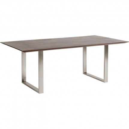 Eettafel Symphony 180x90cm walnoot chroom Kare Design