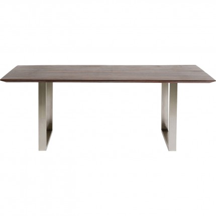 Eettafel Symphony 180x90cm walnoot chroom Kare Design
