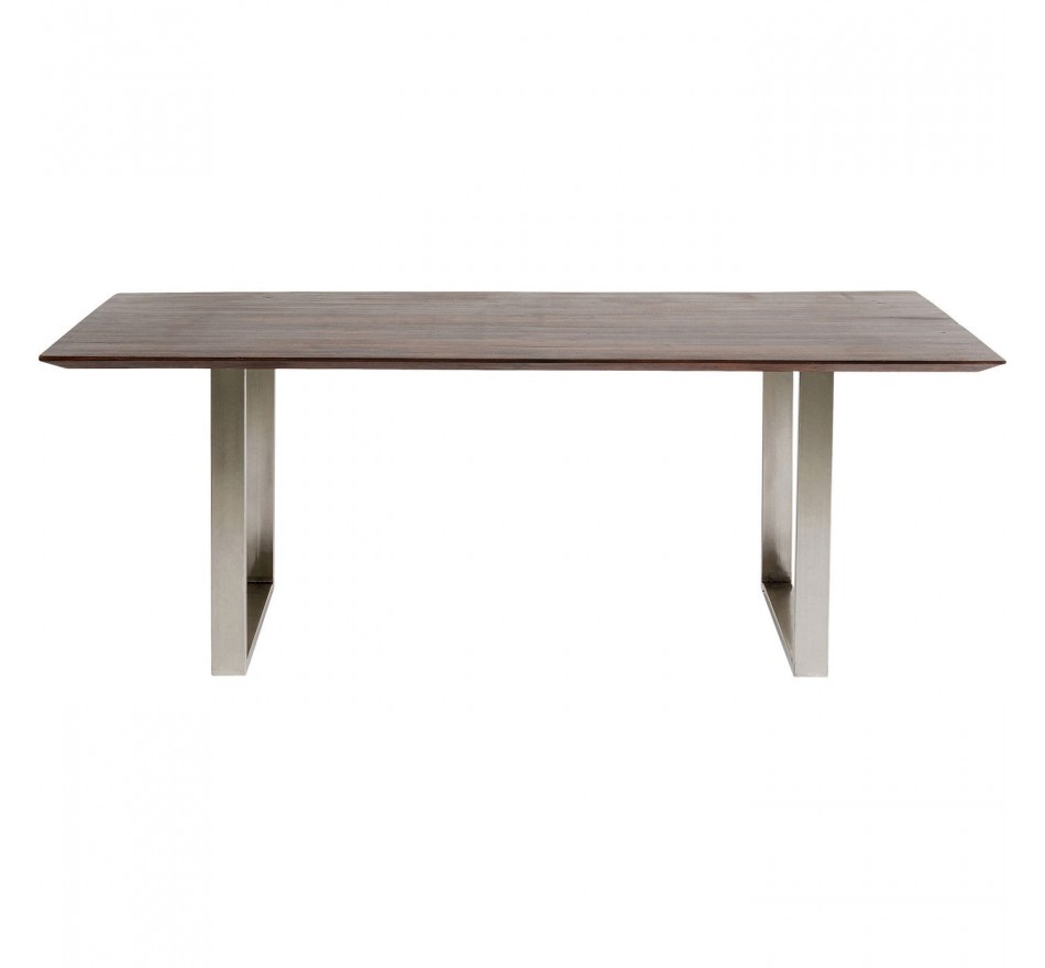 Eettafel Symphony 180x90cm walnoot chroom Kare Design Eettafel Symphony 180x90cm walnoot chroom Kare Design