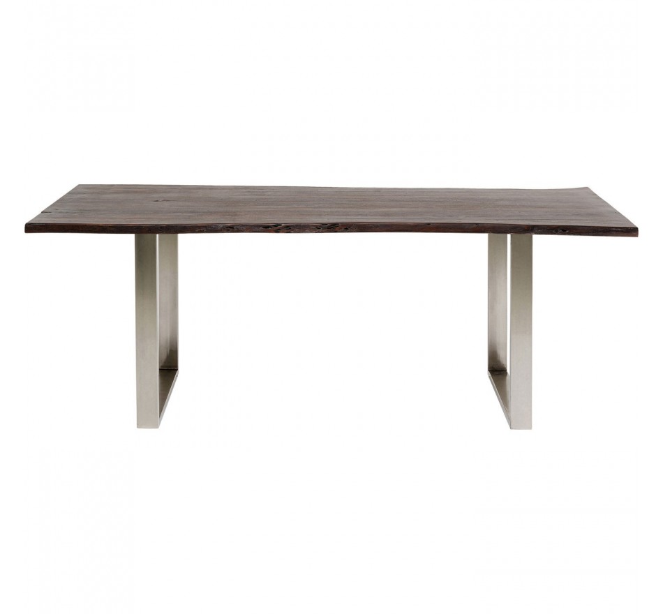Eettafel Harmony 160x80cm walnoot chroom Kare Design Eettafel Harmony 160x80cm walnoot chroom Kare Design