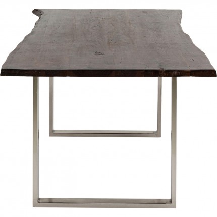 Eettafel Harmony 200x100cm walnoot chroom Kare Design