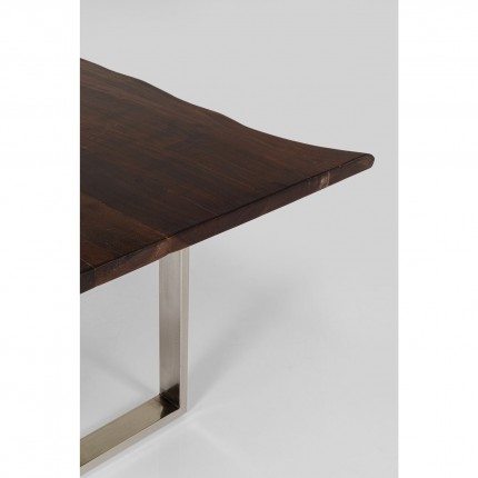Eettafel Harmony 200x100cm walnoot chroom Kare Design