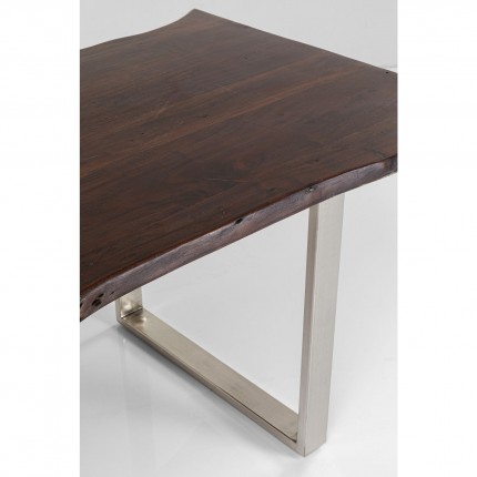 Eettafel Harmony 200x100cm walnoot chroom Kare Design