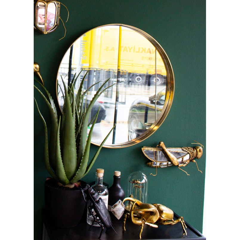 Wall Decoration Atlas Beetle Gold Kare Design
