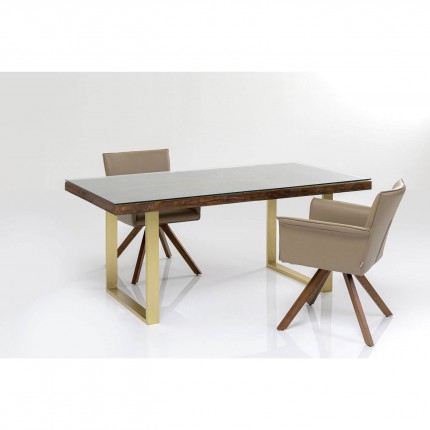 Eettafel Conley 160x80cm messing Kare Design