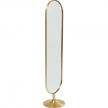 Staande Spiegel Curve 172x38cm messing Kare Design