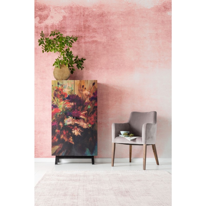 Stoel met armleuningen Mode Velvet grijs Kare Design