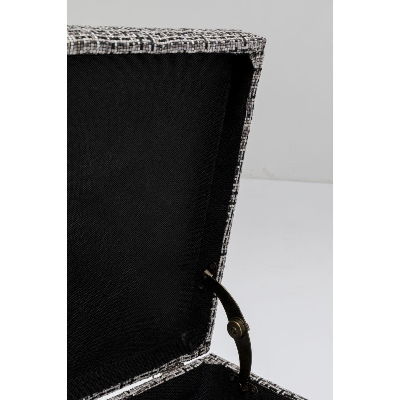 Banquette Buttons Storage blanc et noir
