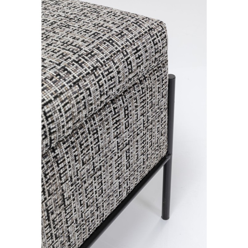 Banquette Buttons Storage blanc et noir