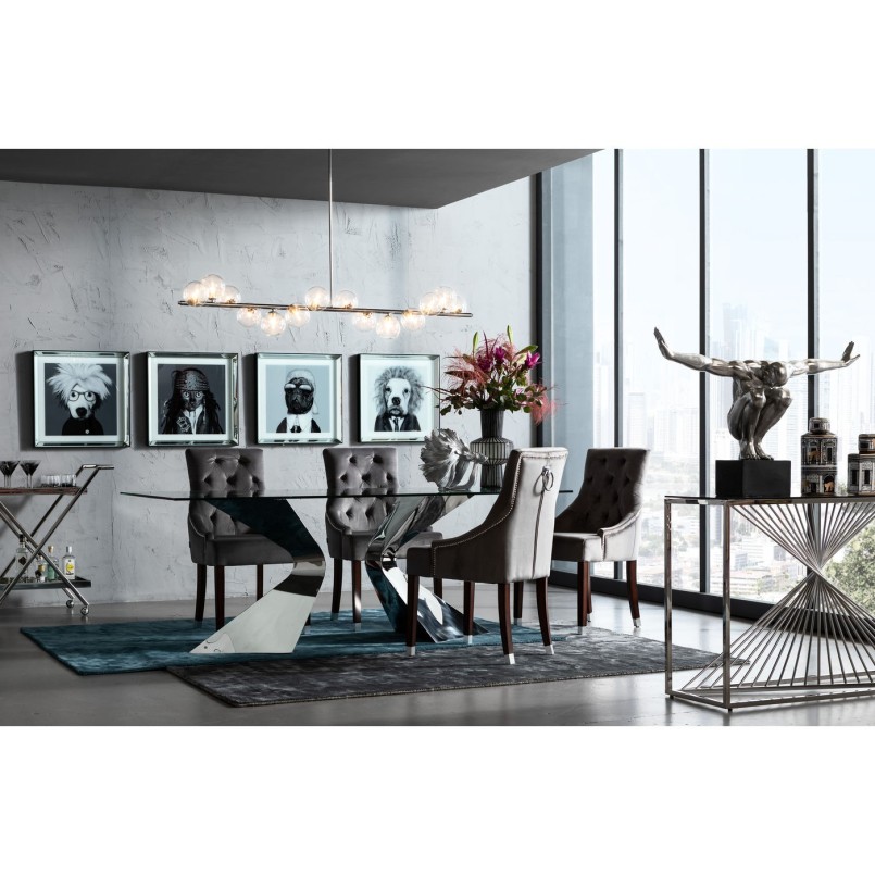 Suspension Scala Balls chromé 150cm