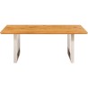 Table Symphony chêne chromé 160x80