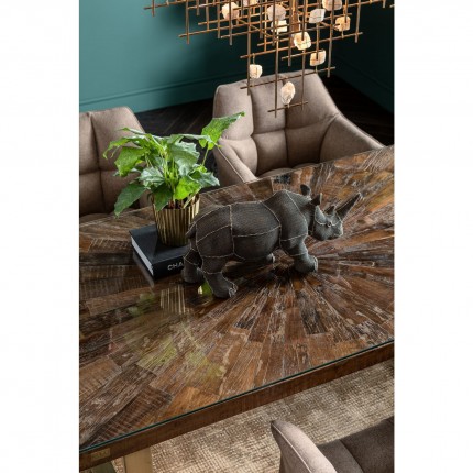 Eettafel Conley 160x80cm messing Kare Design