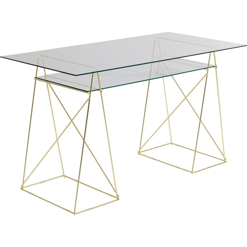 Bureau en verre Polar 135x65cm Kare Design