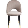 Chaise Iris velours taupe (2/set)