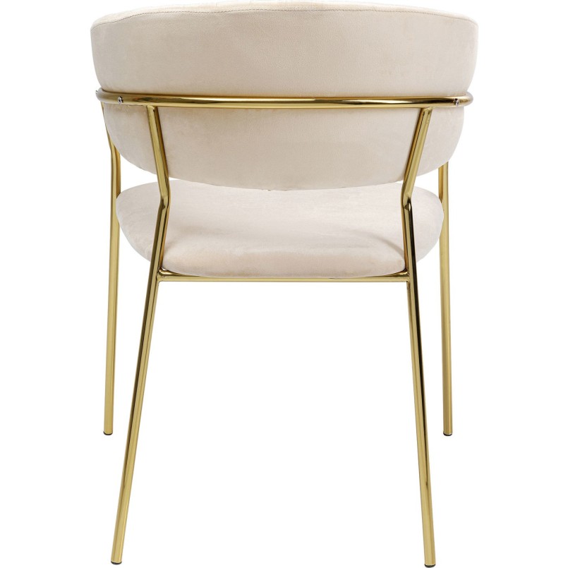 Chaise a./acc. Belle crème (2/set)
