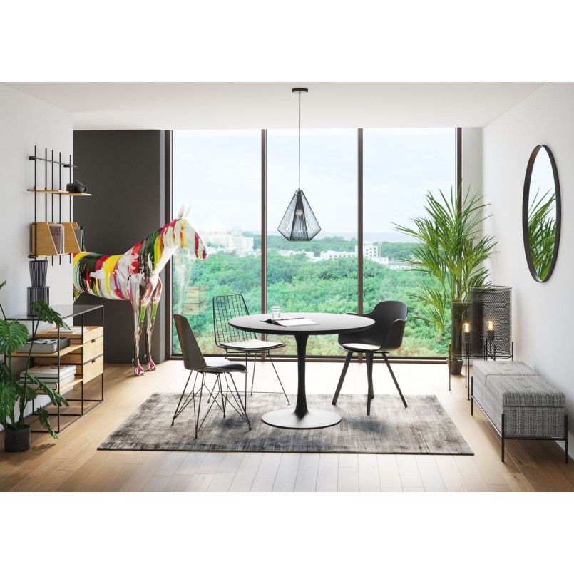 Banquette Buttons Storage blanc et noir