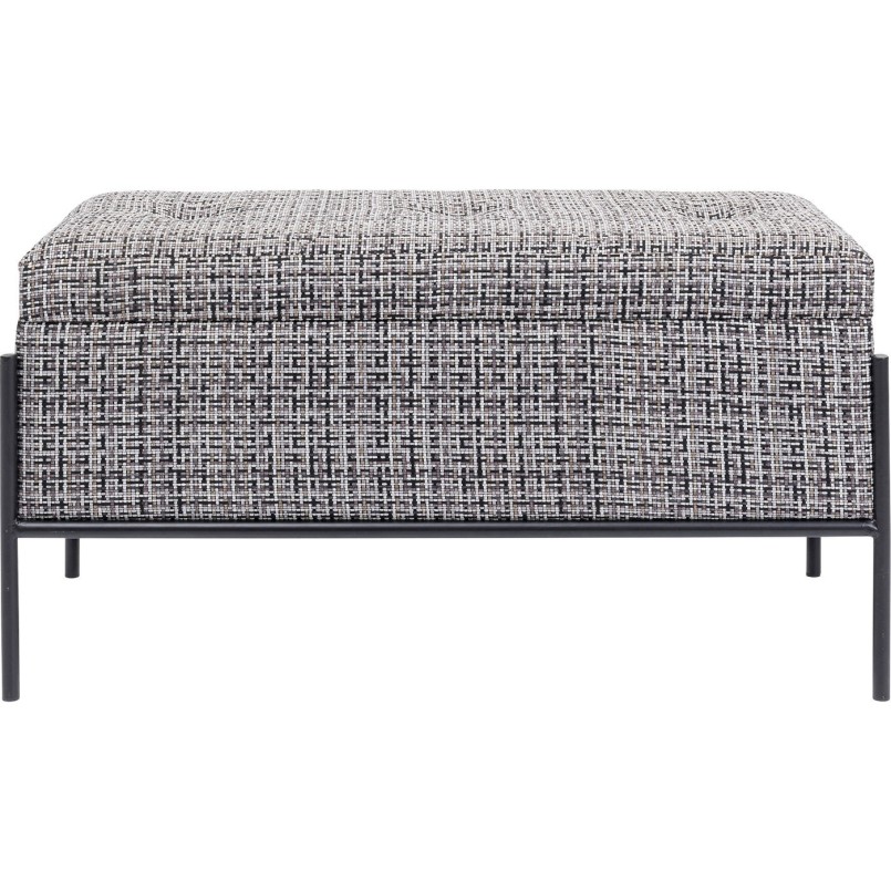 Banquette Buttons Storage noir-blanc PM