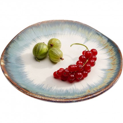 Borden Organic blauw Ø20cm (4/Set) Kare Design