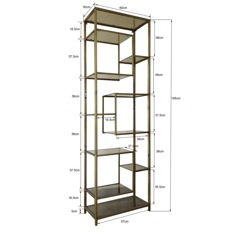 Etagère Loft noir 195x60