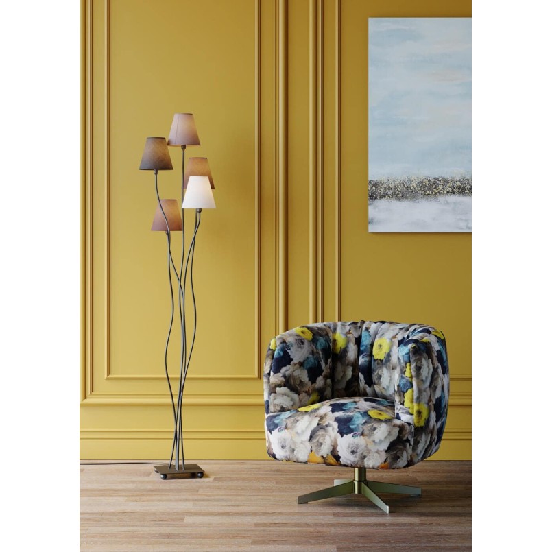Fauteuil pivotant Peony jaune