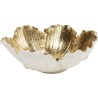 Coupe décorative Flower Bloom crème-doré Ø20