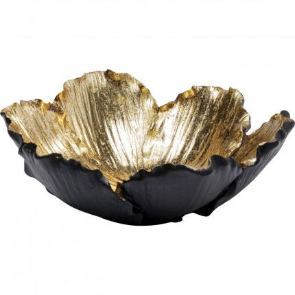 Bowl flower black and gold Ø20cm Kare Design