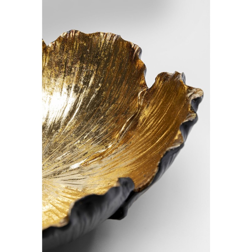 Coupe décorative Flower Bloom noir-doré Ø25