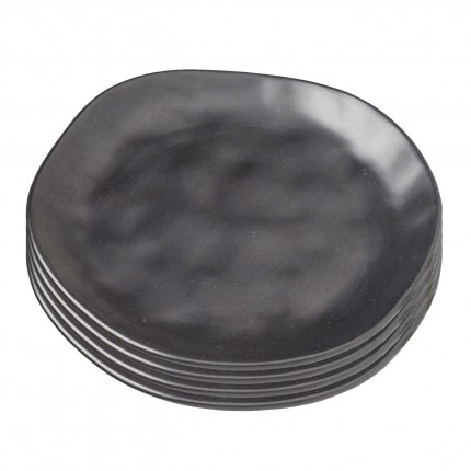 Plate Organic Ø26cm black (4/set) Kare Design