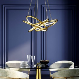 Pendant Lamp Saturn LED Gold Big Kare Design