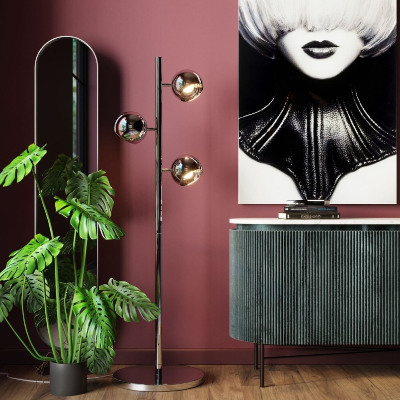 Floor Lamp Calotta Chrome Kare Design