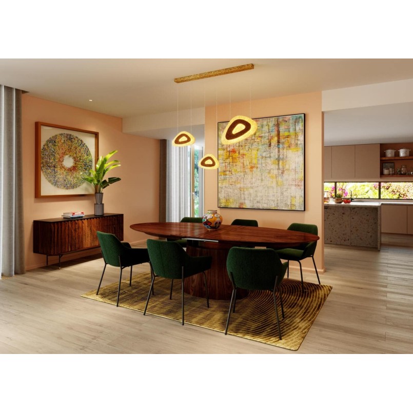 Extension Table Benvenuto Walnut 200(50)x110cm Kare Design